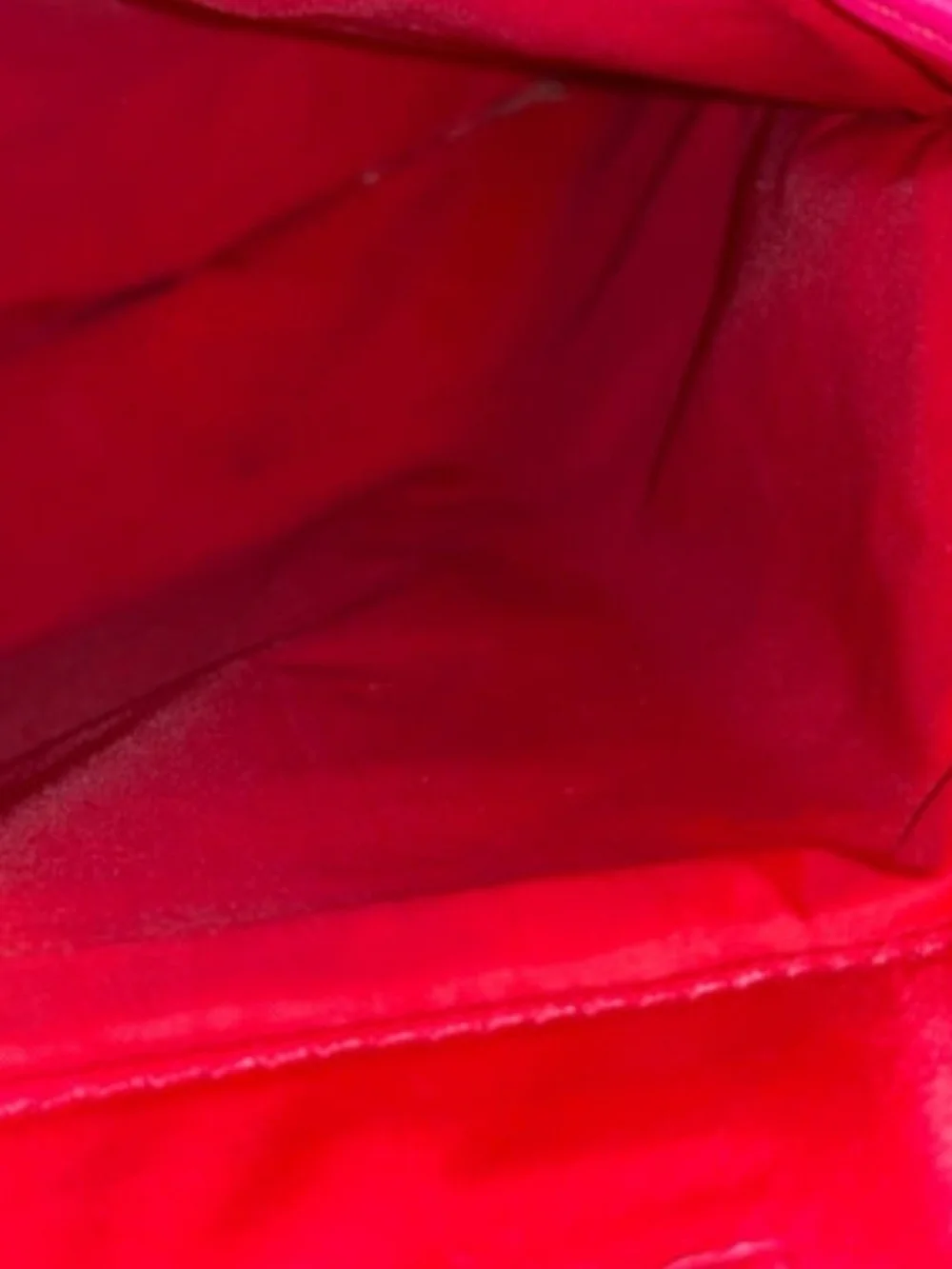 Tory Burch Red Logo Nylon Tote with Leather Trim